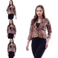 Jual ATASAN BATIK WANITA / BOLERO BATIK / BLAZER BATIK LENGAN PANJANG Murah