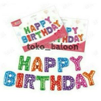 Jual Balon Foil Huruf Set Happy Birthday / Set Huruf HBD Murah