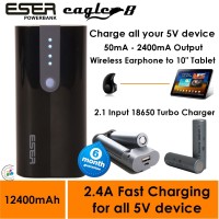 Jual Powerbank ESER Eagle8 12400mAh / Charger Battery Baterai 18650 - 124BT Murah