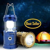 Jual Lampu Camping solar cell / Camping LENTERA TARIK + powerbank + Senter Murah