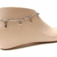 Jual Termurah dan Premium Gelang Kaki Titanium Charm Kunci Tidak Hitam Murah