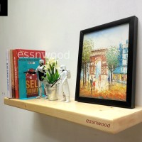 Jual Rak Dinding Melayang Lebar 18cm/Floating Shelf Kayu Solid Murah
