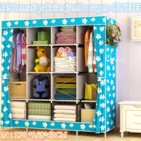 Jual MHR49 Lemari pakaian jumbo super Multifunction Wardrobe BLUEFEET Murah