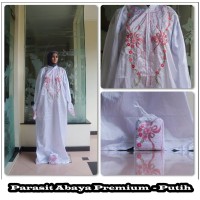 Jual MUKENA TRAVELLING PARASIT ABAYA PREMIUM (TANPA KEPALA) PUTIH Murah