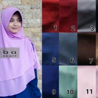 Jual Khimar Double Layer / Jilbab semi instan Pet / Bahan Sifon Murah