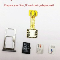 Jual adapter dual Sim Card Nano to nano sim hybrid kabel flexible extender Murah