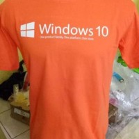 distro kaos t shirt tshirt grosir baju windows 10 orange