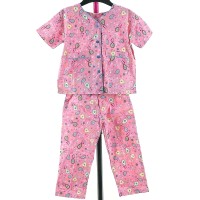 Setelan Piyama/Baju Tidur/Utk Anak 4-5 Thn/Pink Motif Batik/Cotton