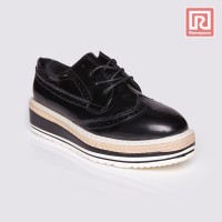 Jual Sepatu Wanita Lace Oxford Black Adorable JJ 88881630 Murah