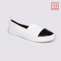 Jual Sepatu Wanita Slip On White-Black Adorable JJ 88885465 Murah