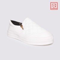 Jual Sepatu Wanita Slip On Basic White Adorable JJ 88897089 Murah