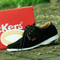 Jual Sepatu Kickers Suede Black Casual Pria Murah