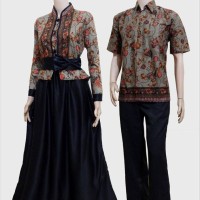 Jual Couple batik sarimbit gamis pesta baju pasangan seragam SRG 464 Murah