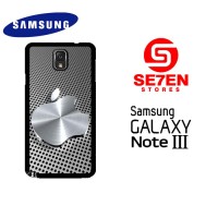 Casing HP Samsung Galaxy Note 3 3D Apple Silver Custom Hardcase Cover