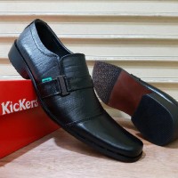 Sepatu Kerja Untuk Pria Kickers Pantofel Kulit hitam Hot Promo