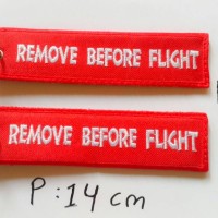 Luggage Tagx 2High Quality MINI Red Remove Before Flight Keychain