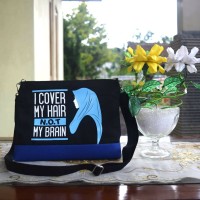 Jual SLINGBAG / TAS INSPIRATIF MUSLIMAH / I COVER MY HAIR / BIRU Murah