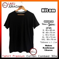 Kaos Polos Pria Hitam Premium Cotton 30s Tshirt Baju Merk Covic