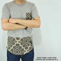 BAJU KAOS COWOK PRIA BATIK KOMBINASI POLOS Murah