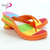 Jual SANDAL WEDGES WANITA PELANGI