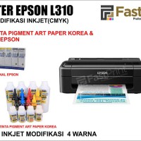 Printer Epson L310 Plus Tinta Art Paper Korea & Tinta Original Epson