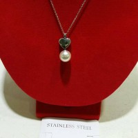 Kalung dan Anting Titanium 1 set grosir , Kamila Jewelry