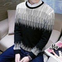 Jual Gradasi Tribal Pakaian Baju Sweater Rajut Korea Pria Murah