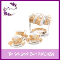 Jual Vicenza Tea Set Cangkir+Lepek 13 Pcs B671 Murah