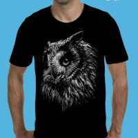grosir kaos t shirt tshirt3d pria burung hantu owl distro murah