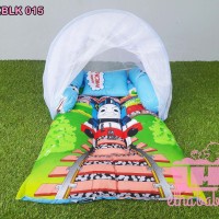 Jual Tempat Tidur Lipat Bayi set Kelambu Karakter Thomas Murah | Baby Gift Murah