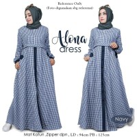 Baju Pengantin Hijab Alona Dress Navy Terlaris