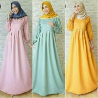 Jual Gamis syari balotelli polos / basic dress Murah