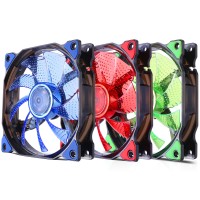 Fan casing YF12 - 12cm kipas casing cpu / pc 15 lampu LED