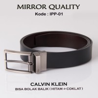 Jual GESPER IKAT PINGGANG PRIA KULIT CK HITAM COKLAT PREMIUM 100% LEATHER Murah