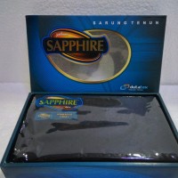 1 KOTAK (10 BH) KAIN SARUNG MUSLIM PRIA DEWASA MERK SAPPHIRE HITAM