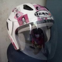 helm Ganz putih cewek ukuran m ink kyt nhk