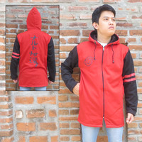 Jual Jaket Jubah hoodie Anime Naruto yondaime Hokage Merah Murah