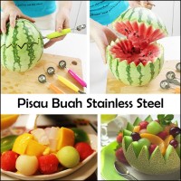 Pisau Buah Stainless Steel Ukit Buah Membentuk Bulat (WN93)