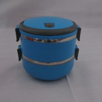 Jual TEMPAT MAKAN STAINLESS LUNCH BOX ROUND 2 LAYER Murah