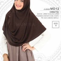Jilbab/Hijab/Pashmina Syari Munira MD 12 Size M - Coklat Tua