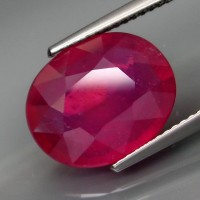 Jual rb12 batu mulia ruby pigeon blood merah delima 7.03 ct plus memo Murah