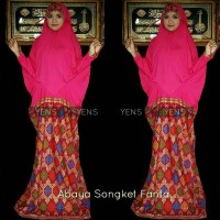 Jual Mukena Bali abaya motif Songket / mukena terusan Murah