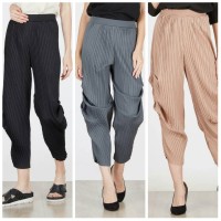 Jual celana plisket pleated kulot jogger joger kerut pants baju muslim Murah