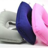 Jual Bantal Leher Angin Tiup Set / Travel Pillow Murah