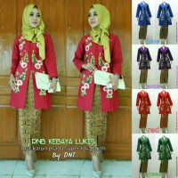 rnb kebaya lukis / set batik rok span kutubaru