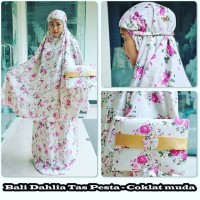 Mukena Bali Dahlia - Katun Rayon Lembut dan Adem Motif Cantik