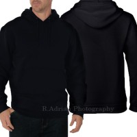 Jual SWEATER HOODIE POLOS / BLACK Murah
