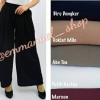 Jual Celana Kulot Panjang Wanita Bahan Crepe Silk Murah