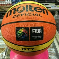 Jual BOLA BASKET KARET / RUBBER MOLTEN FREE PENTIL JARING Murah