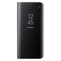 Jual Samsung Galaxy S8 Plus Case Clear View Stand Cover - Black (Original) Murah